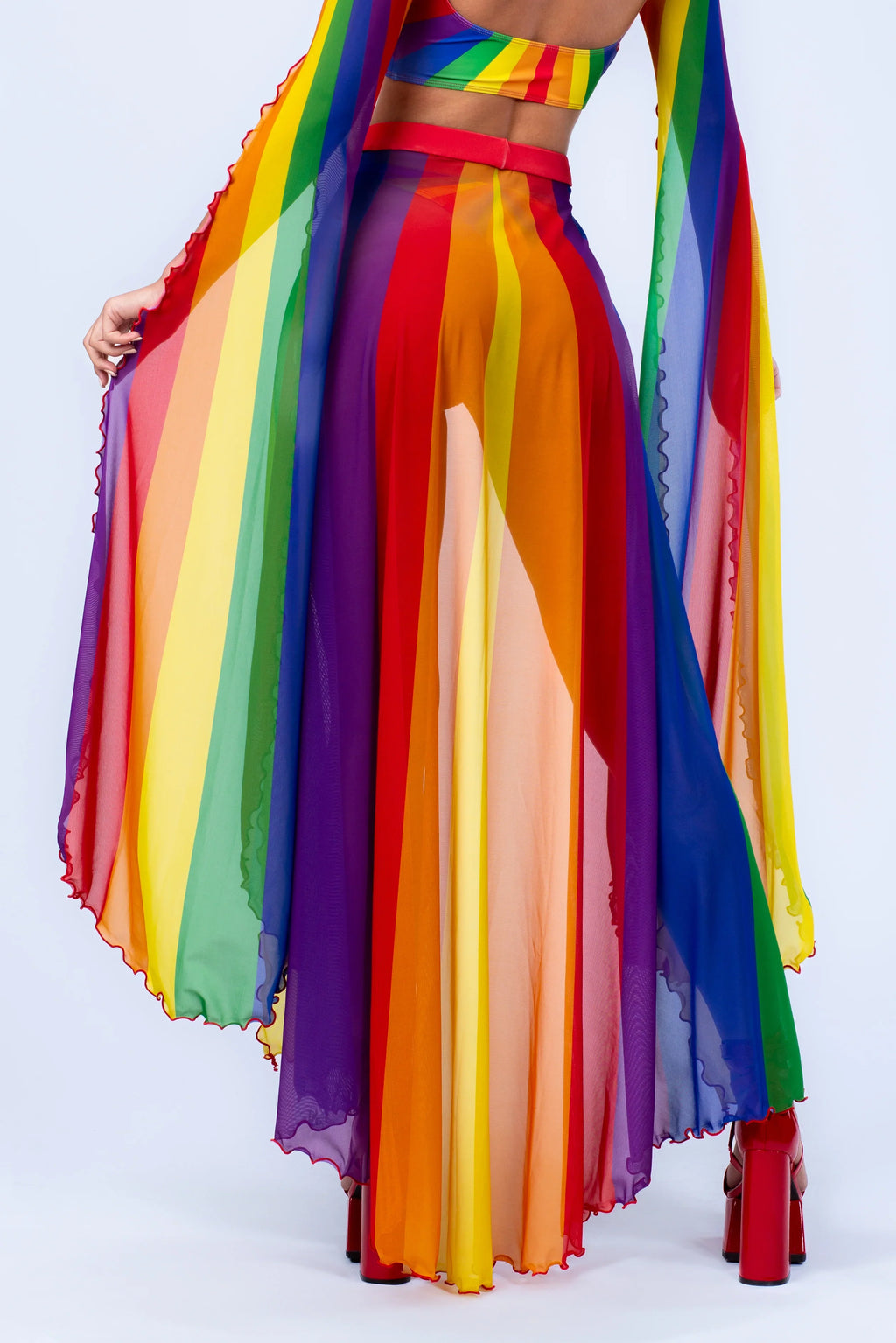 Badinka - Rainbow Open Maxi Skirt