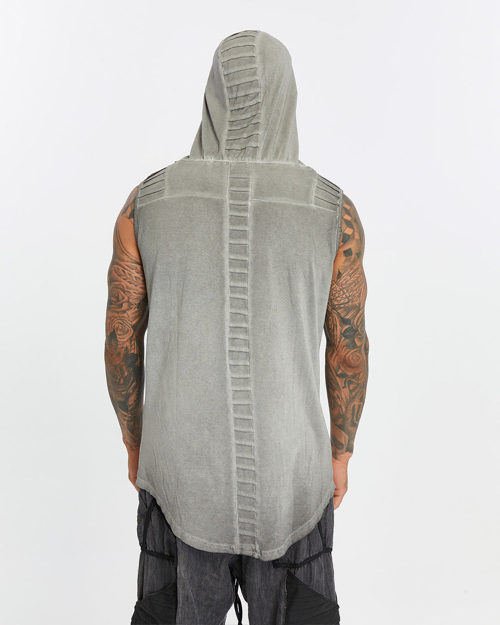 Mens Hooded-Futuristic Tank Top