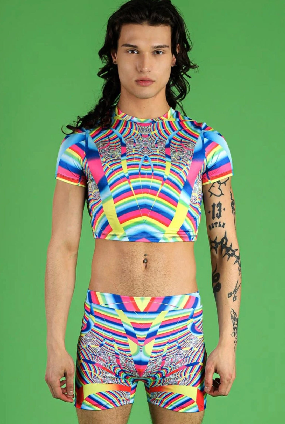Devil Walking - Rainbow Dimension Crop Top – Rainbow