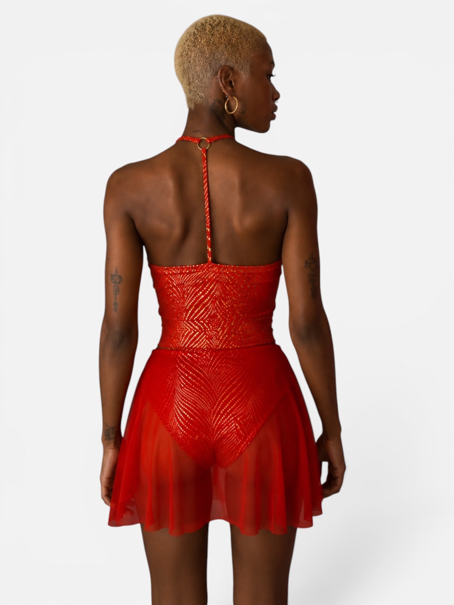 Claudia Vitali - Sparkle Top & Bottom Set – Red & Gold