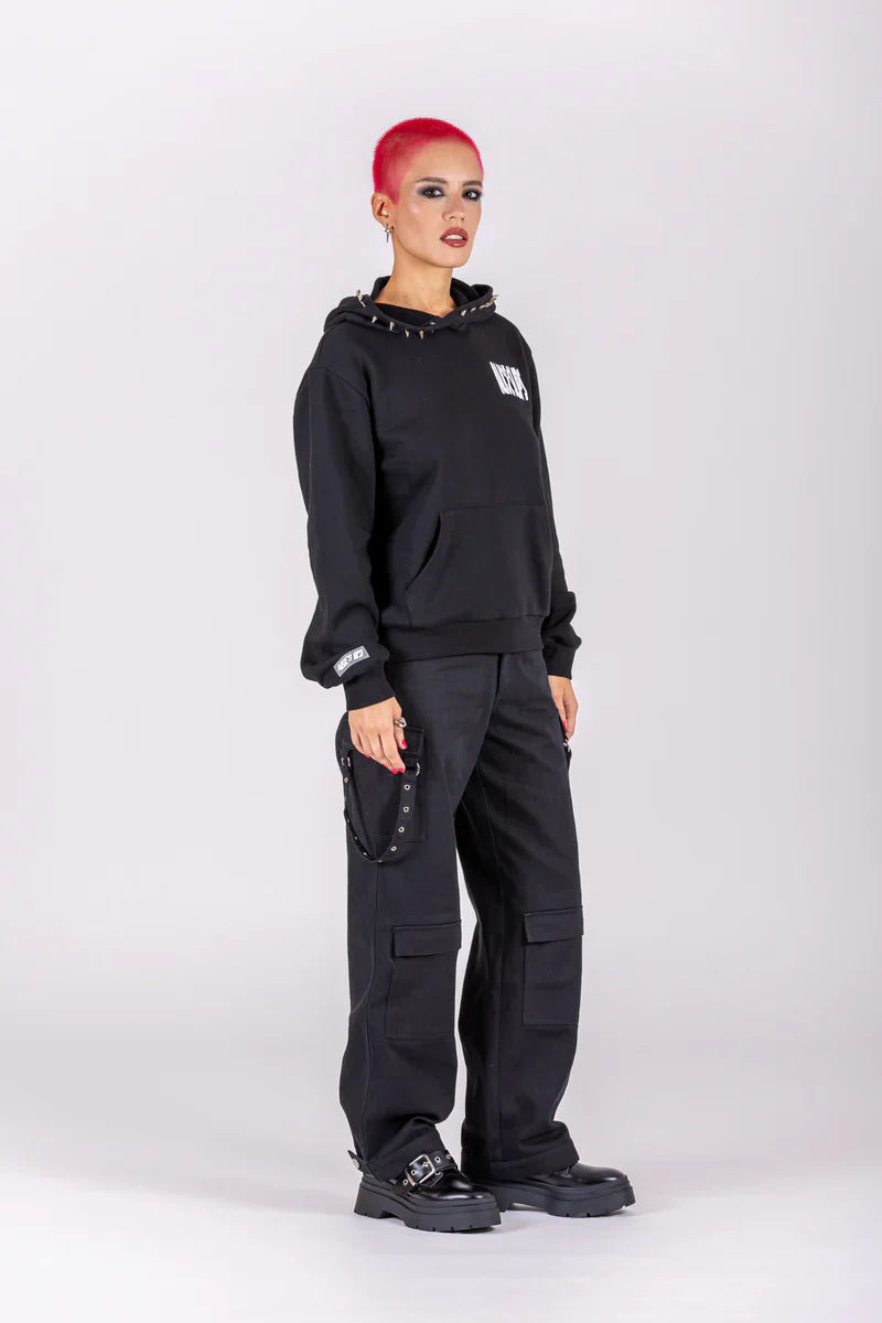 Alice's Lips - Low rise cargo pants - Black
