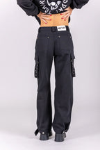 Alice's Lips - Low rise cargo pants - Black