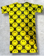 Kalu Ibiza - Mesh Acid Smiley Kimono - Black & Yellow