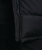 CHROME ROSE PUFFER JACKET - BLACK