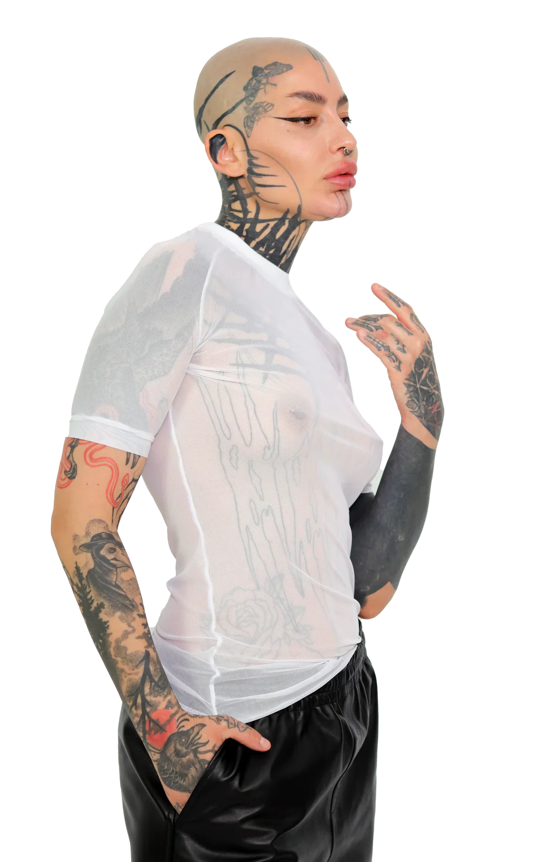 Obectra - Mesh T- shirt - Whitee