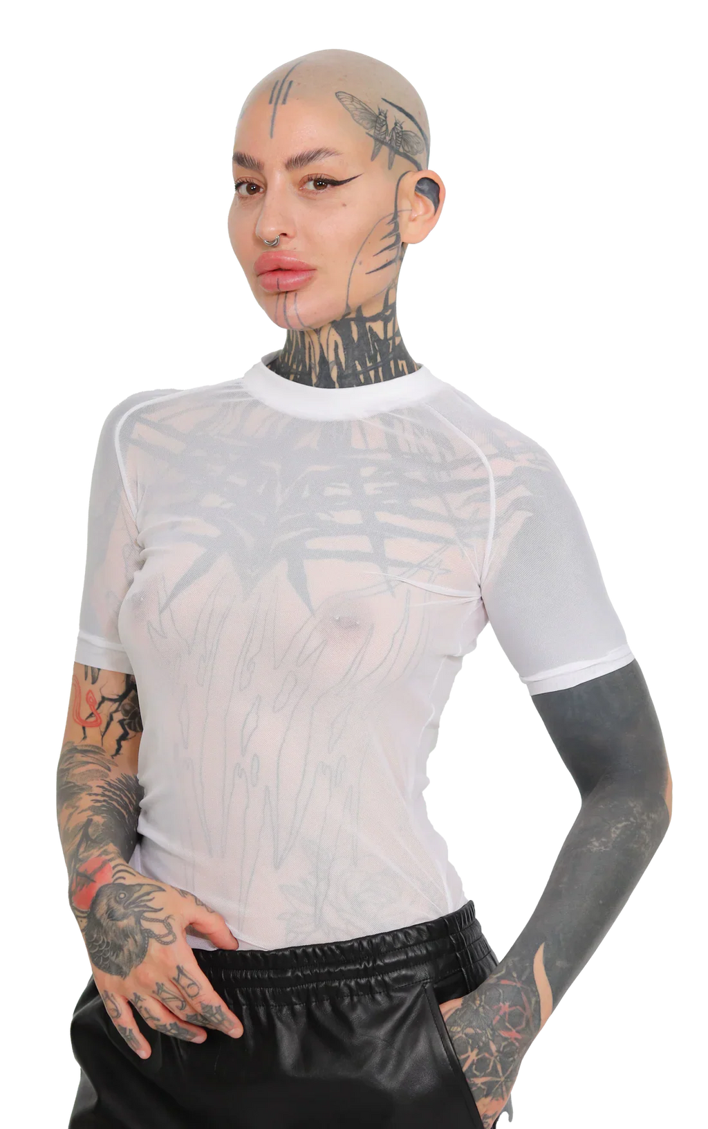 Obectra - Mesh T- shirt - Whitee